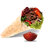 Lamb Donner Meat Wrap 